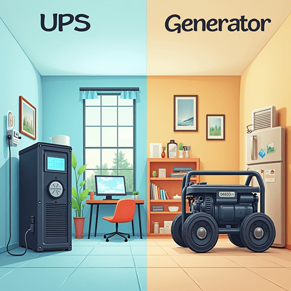 تفاوت ups با موتور برق